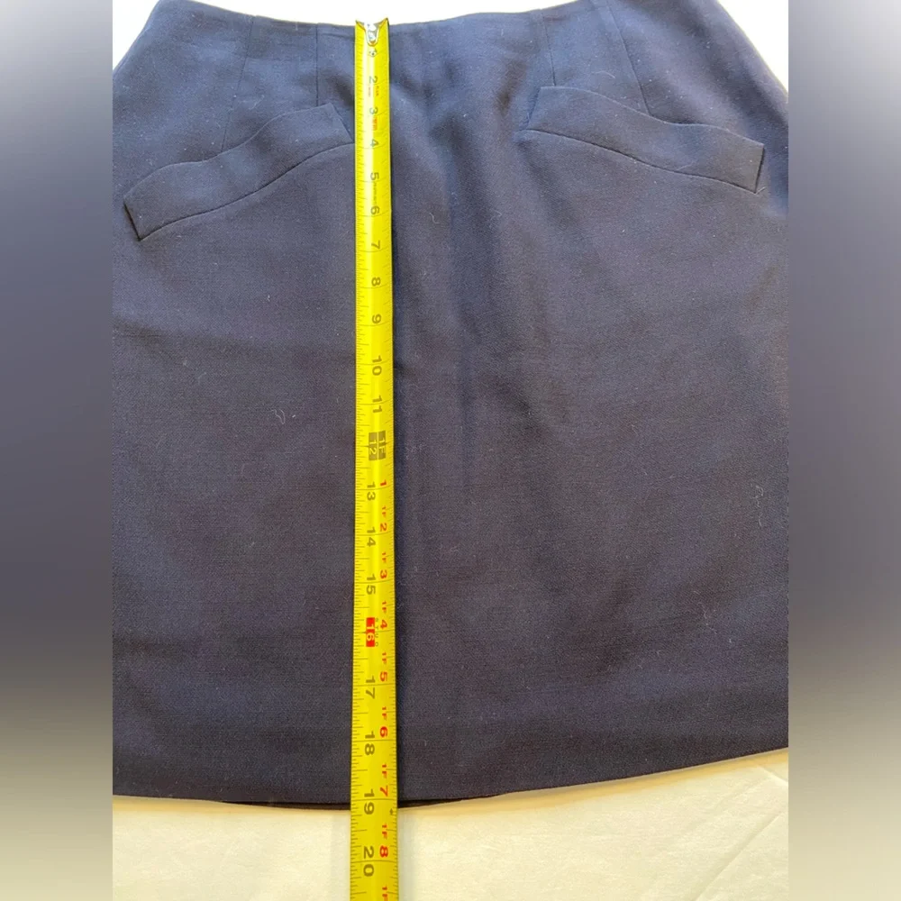 DKNY Blue Wool Mini Skirt, Vintage, Size‎ 12